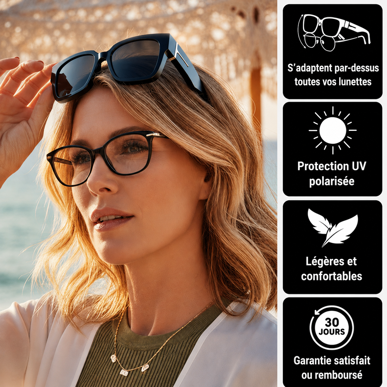 Éva Oversized Frame Glasses